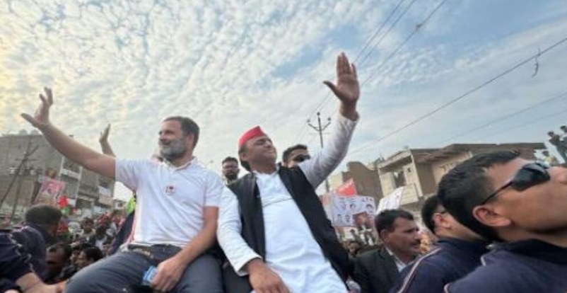 'Rahul-Akhilesh rally witnesses chaos in Phulpur, leaders rush out amid security concerns'