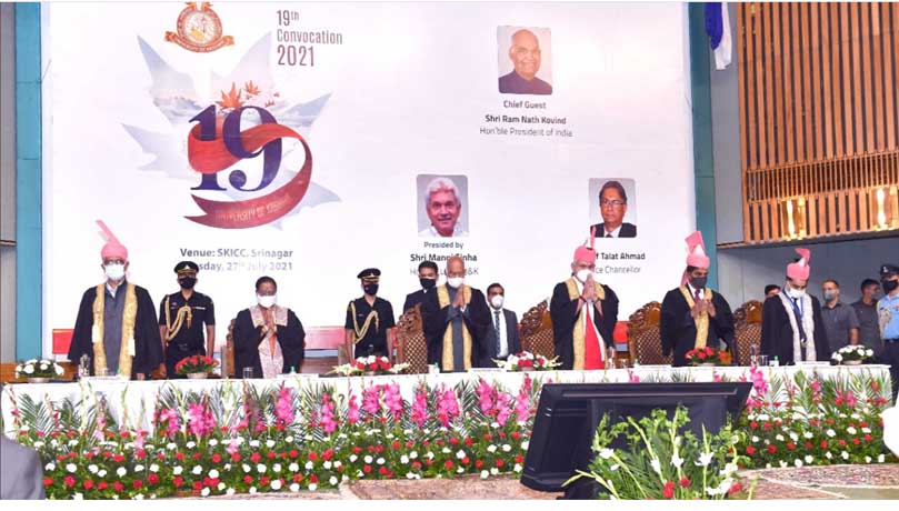 I wish to see Kashmir as paradise on earth, says President Kovind at varsity convocation