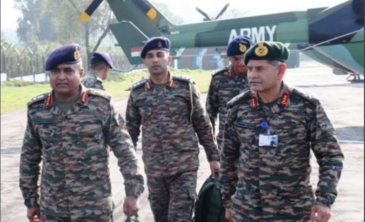 Army chief visits northern Army headquarters in J&K to review security situation