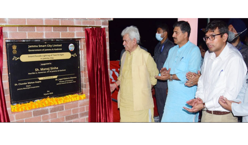 Lt Governor inaugurates and lays the foundation stone of various Jammu Smart City Projects worth around Rs 97.11 crore