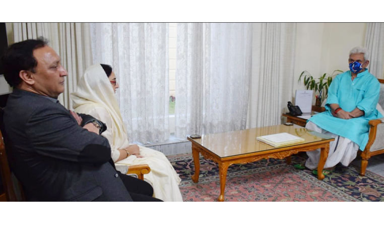 Chairperson, Members of J&K Waqf Board call on Lt Governor