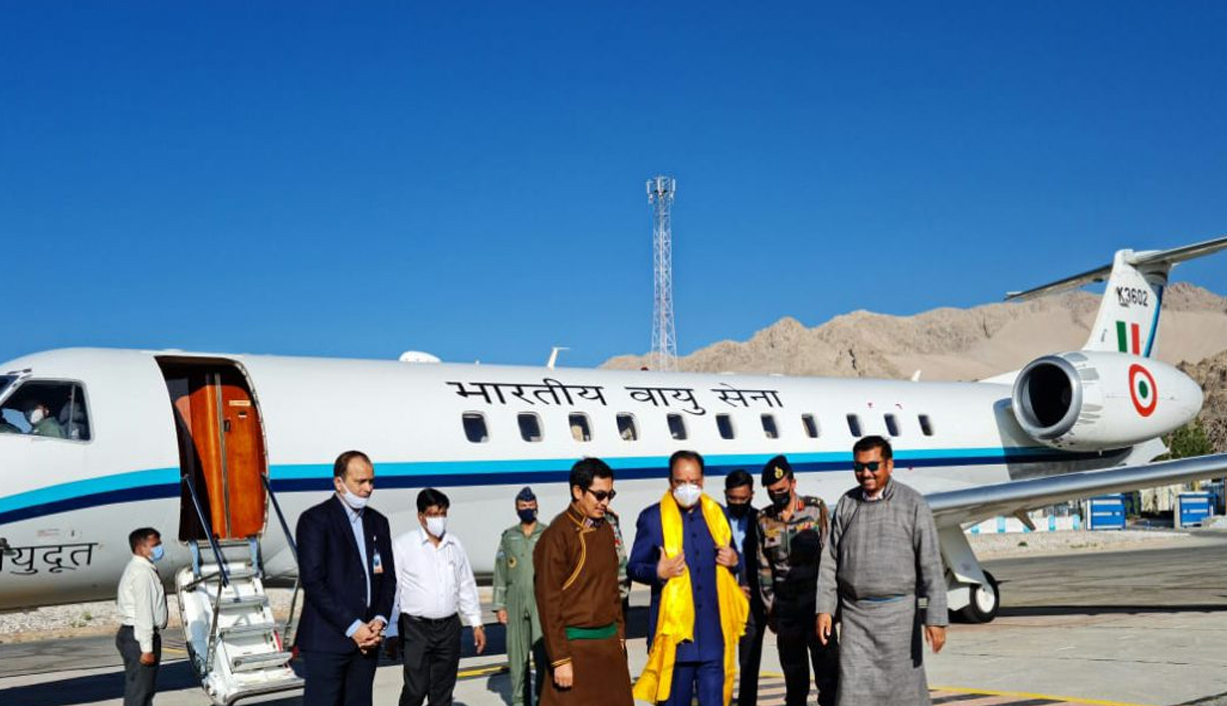 MoS defence Ajay Bhatt visits eastern Ladakh