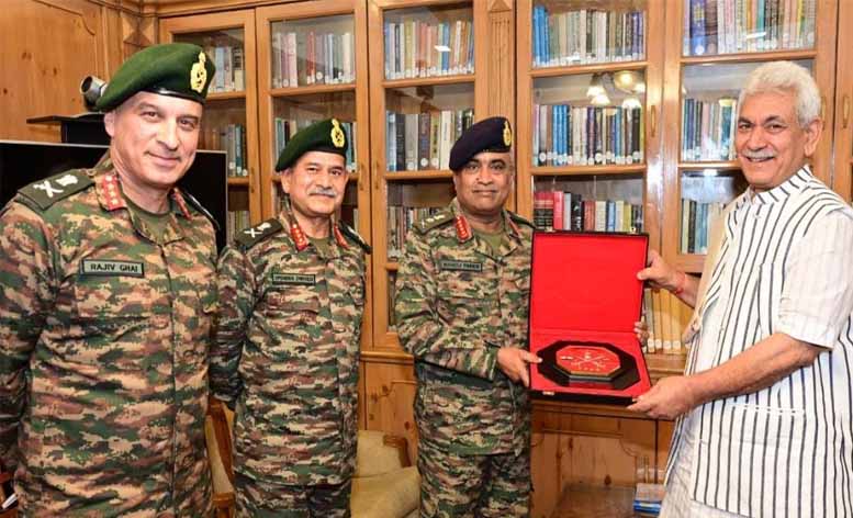 Chief of Army Staff calls on LG Manoj Sinha
