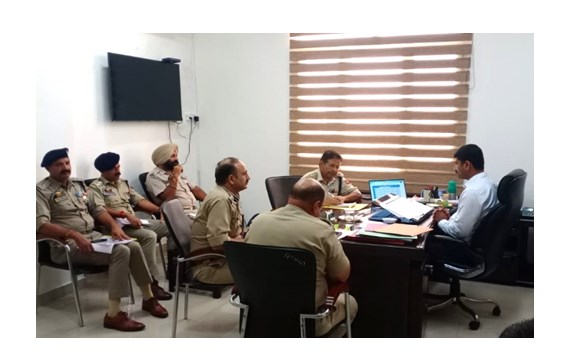 DIG Traffic Range Jammu conducted review meeting of Traffic Range Jammu 