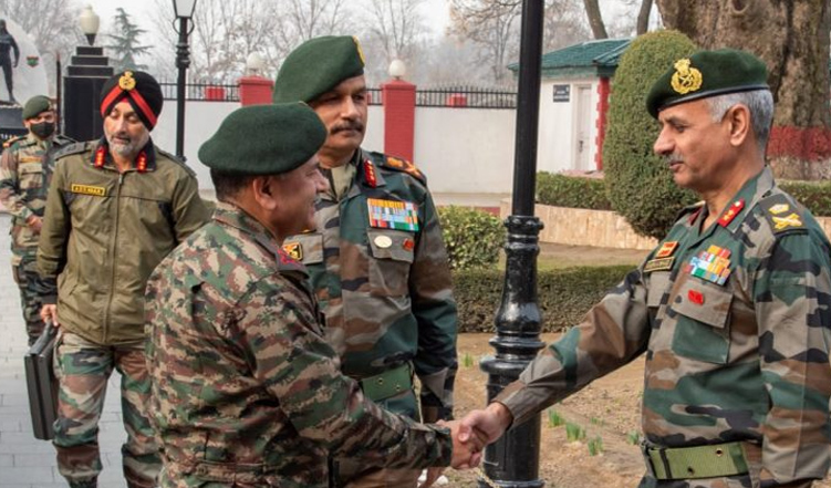Northern Army Commander Lt Gen Dwivedi reviews security scenario in Kashmir