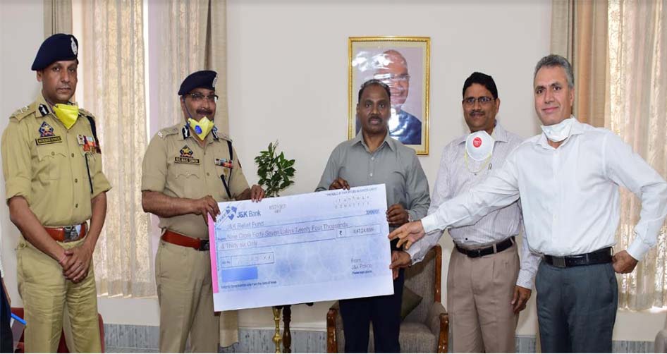 J&K Police donates Rs 9.47 cr towards COVID-19 mitigation efforts