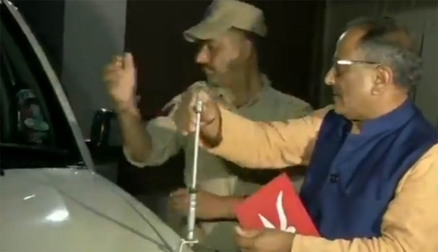 Former Dy. CM of J&K Nirmal Singh removes state flag from his official vehicle