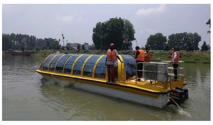 Bus-boat launched on trial basis in river Jhelum to revive water transport in Kashmir