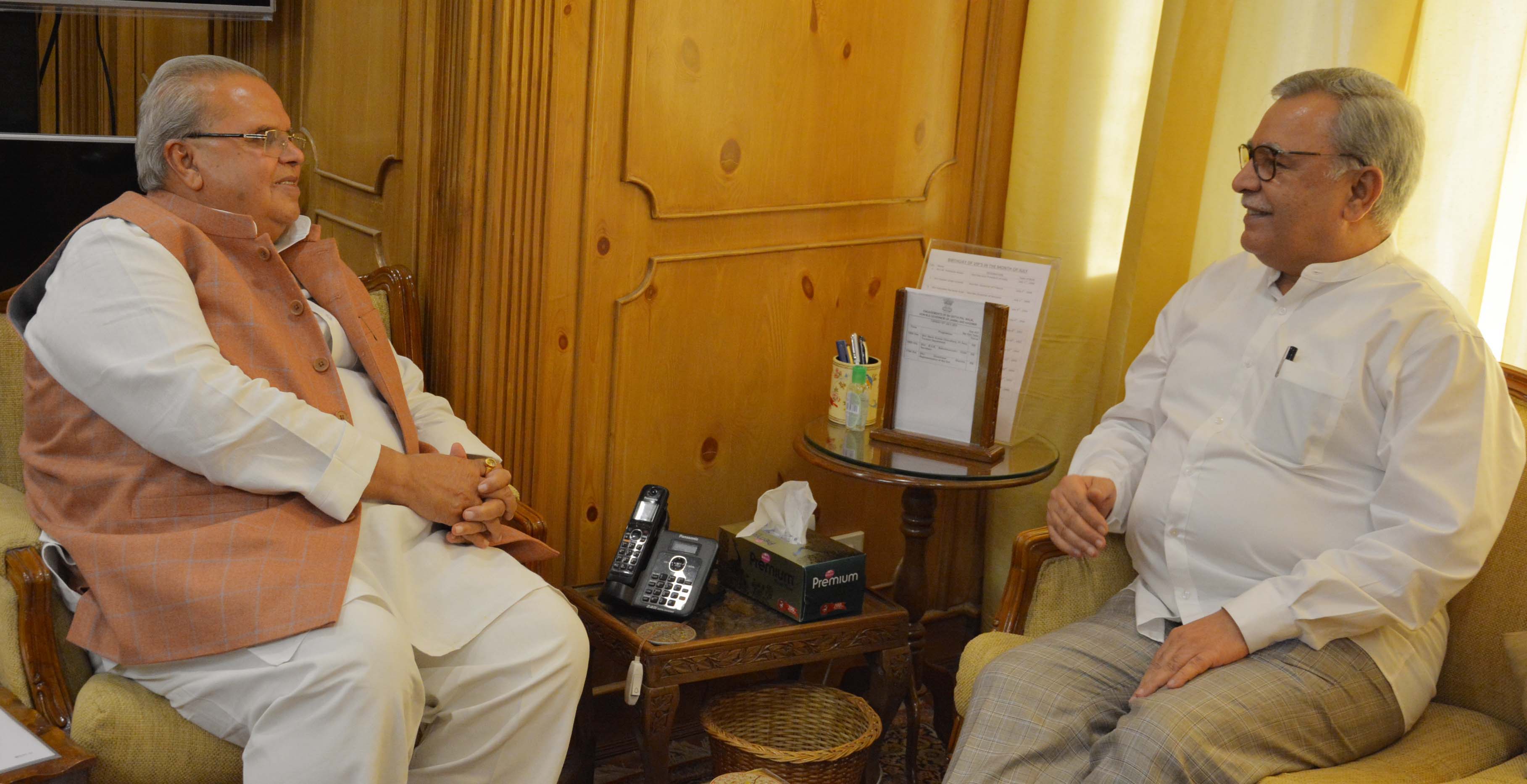 Advisor Khan meets Governor
