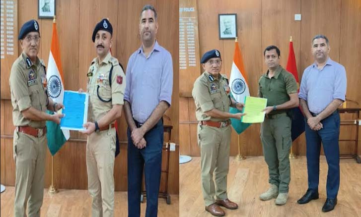 ADGP Jammu facilitates officers for outstanding efforts in investigation of cases