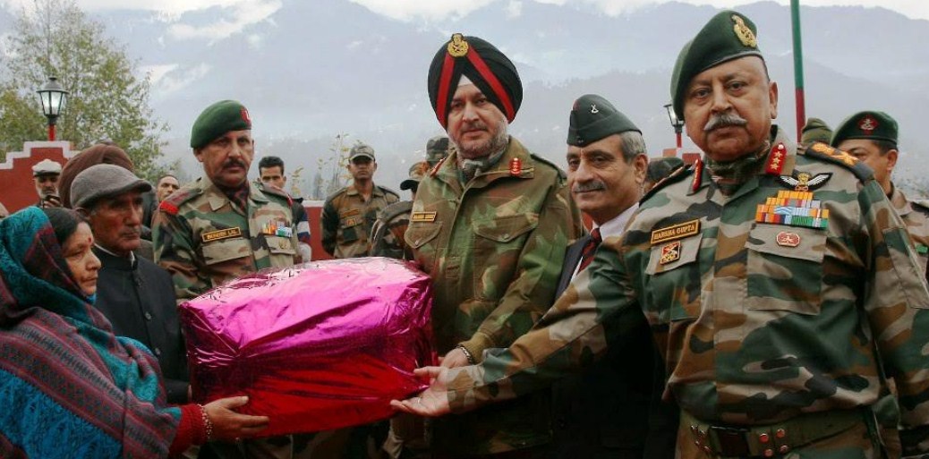 ARMY COMMANDER NORTHERN COMMAND DEDICATES  ARMY GOODWILL PARK IN MEMORY OF LATE NB SUB CHUNI LAL, AC(P), VrC, SM AT BHARA, DODA