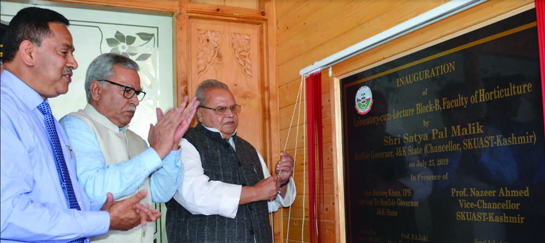 Governor visits SKUAST-K,  Inaugurates Habba Khatoon PG Girls Hostel
