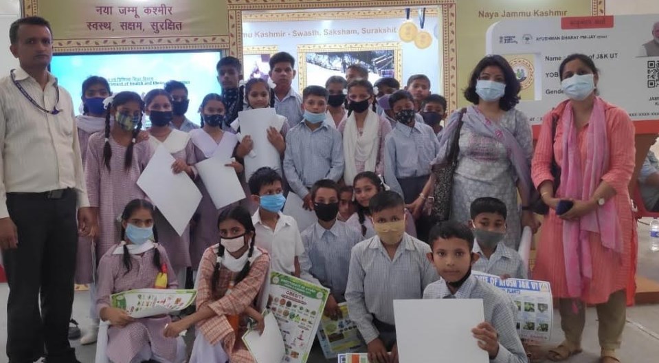 Health & Education Department showcased its achievements during an exhibition for PM visit to Jammu and Kashmir