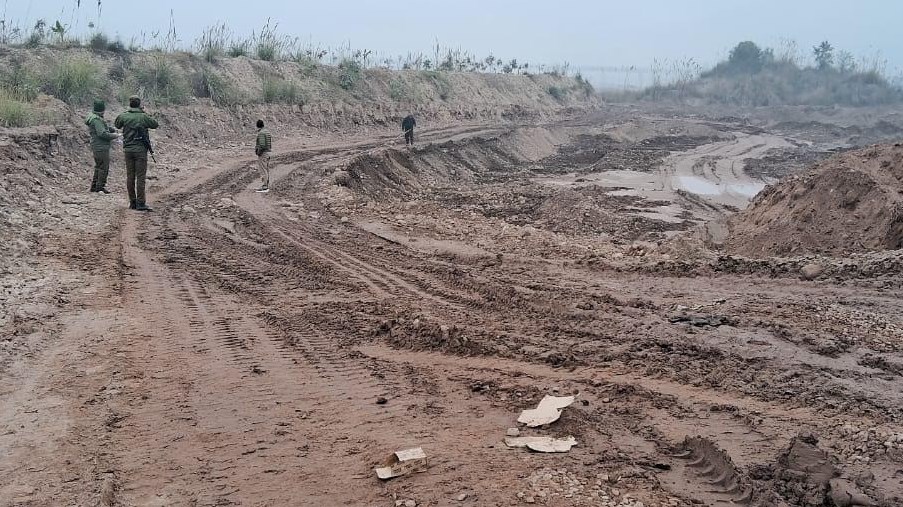 Over Rs 67 lakh penalty imposed on two stone crushers for illegal mining in Ujh River