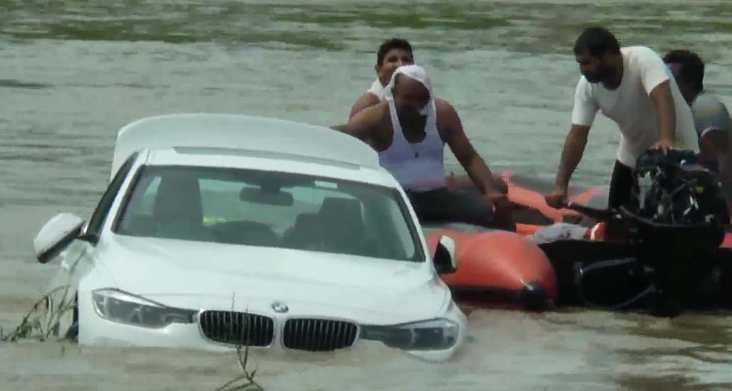 Denied Jaguar, Haryana youth pushes BMW into river