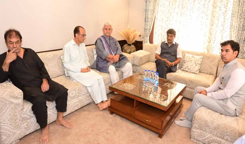 J&K L-G visits slain DSP Humayun Bhat’s house, assures family of all help