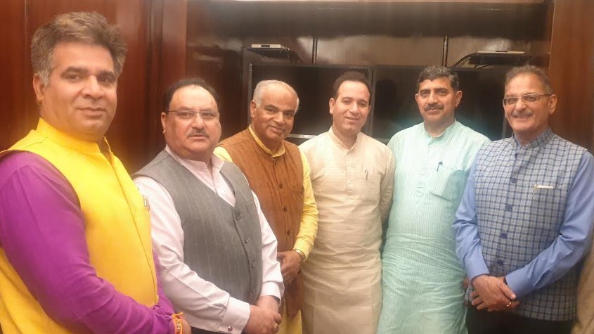 BJP leaders discuss current political situation of J&K with J P Nadda