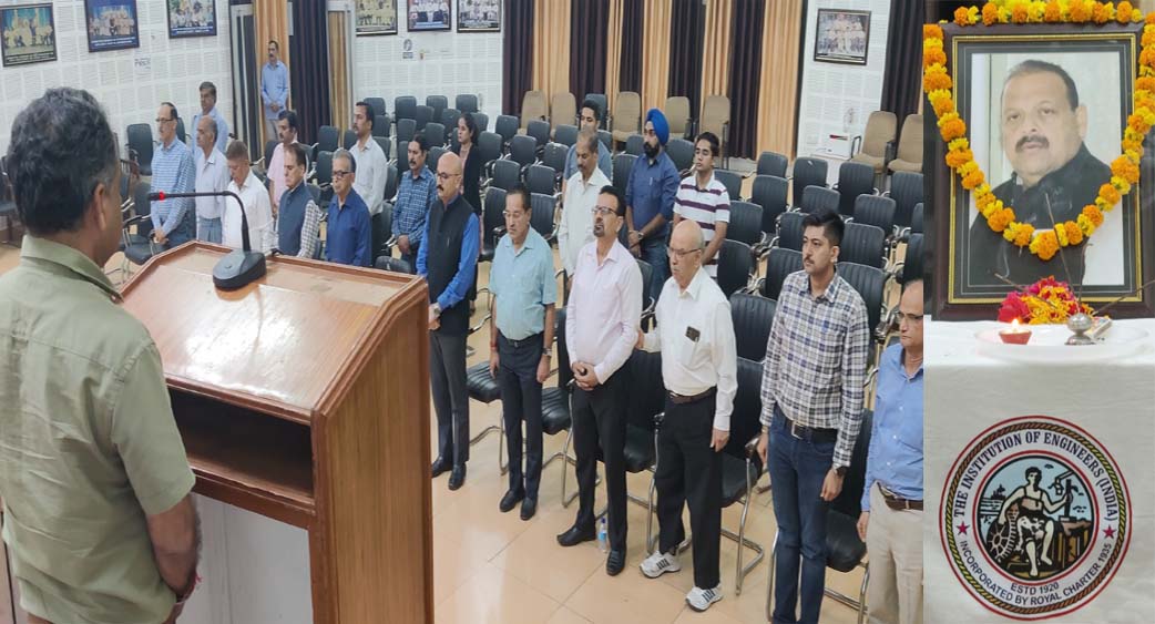 IEI Jammu holds condolence meeting in memory of Er. Devender Singh Rana