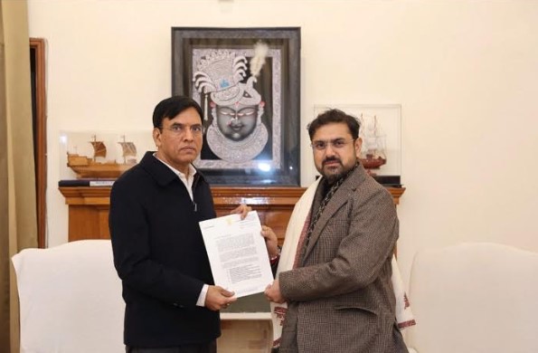 Satish Sharma calls on Union Minister Mansukh Mandaviya