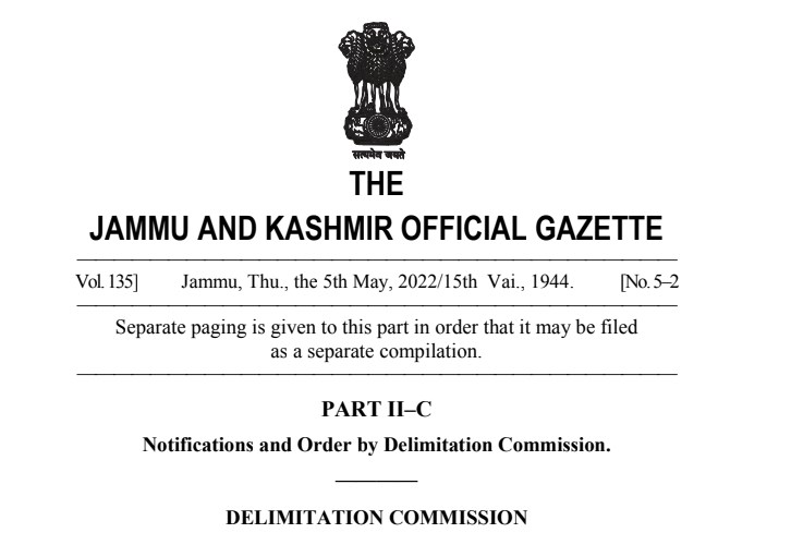 J&K Delimitation Commission issues final notification, reserves 43 Assembly seats for Jammu, 47 for Kashmir
