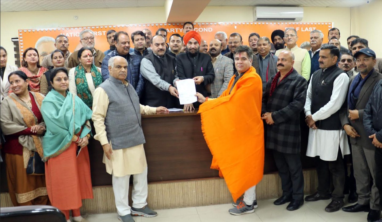 Raina files nomination for J&K BJP President, unanimous choice for Party President
