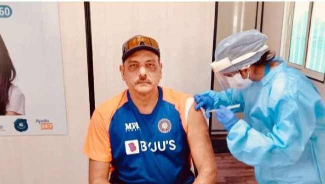 Team India coach Ravi Shastri receives COVID-19 vaccine