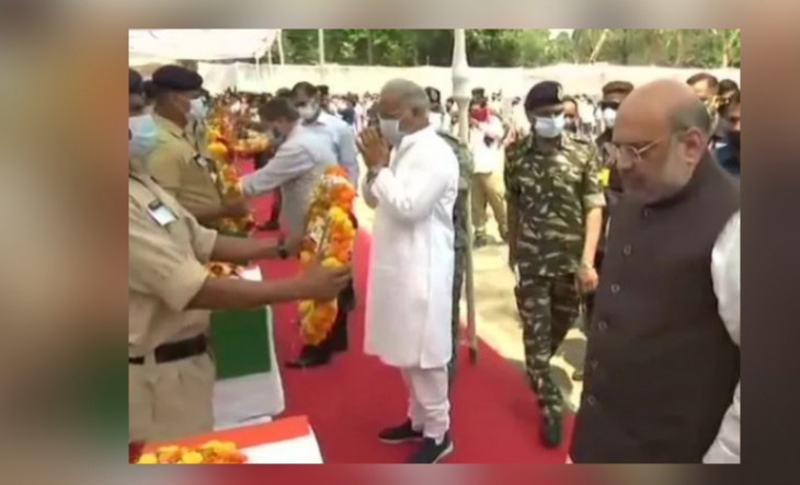 Chhattisgarh: Amit Shah pays tributes to jawans martyred in Naxal attack at Sukma-Bijapur border