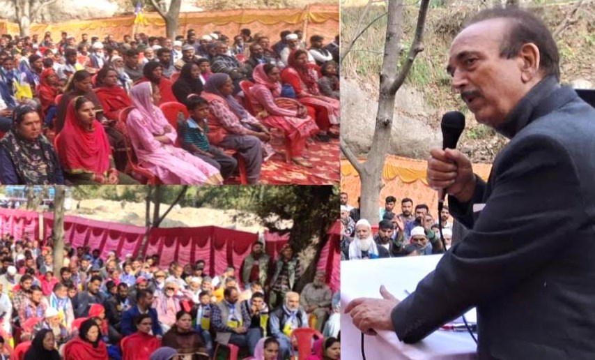 Azad promise more jobs, massive development for Chenab Valley