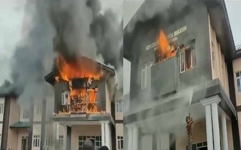 Fire breaks out in Physical Education College in Ganderbal