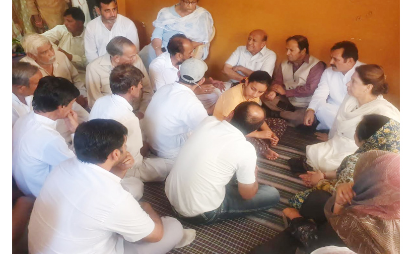 NC leaders visit family of Martyred Rajni Bala, seeks Rs 1 cr compensation