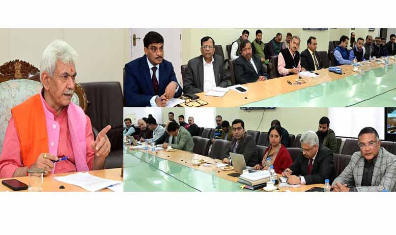 Lt Governor reviews the performance and expenditures of Centrally Sponsored Schemes in various sectors in J&K