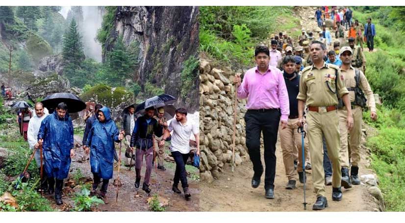 ADGP, Div Com visit cloudburst hit Hounzar area of Dachhan