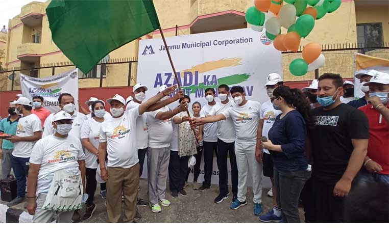 Run for Cleanliness organised to celebrate Azadi Ka Amrit Mahotsav in Jammu