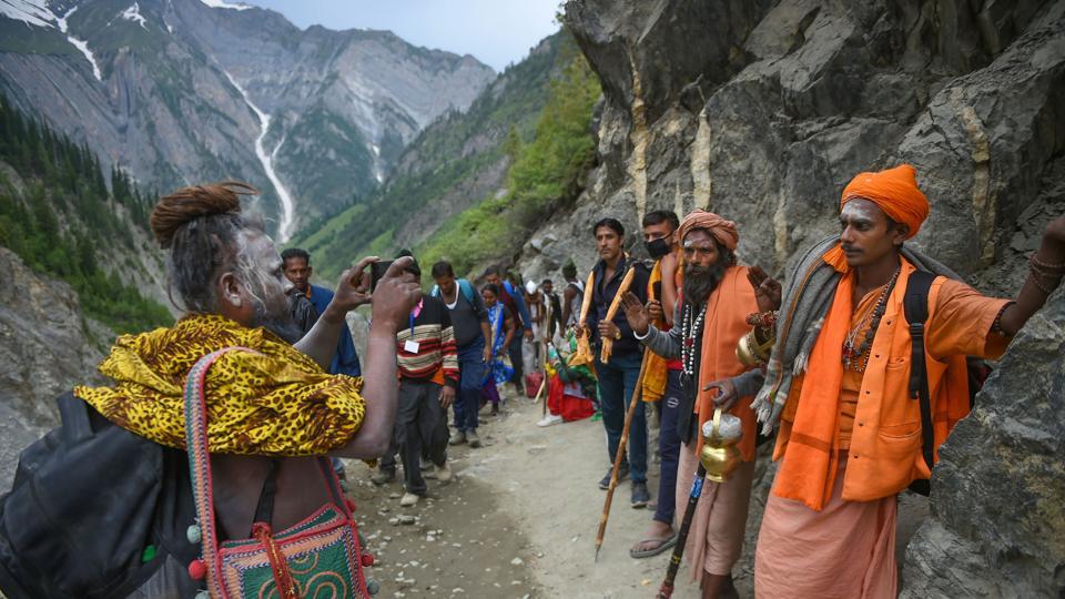 5,745 pilgrims pay obeisance at the Holy Cave