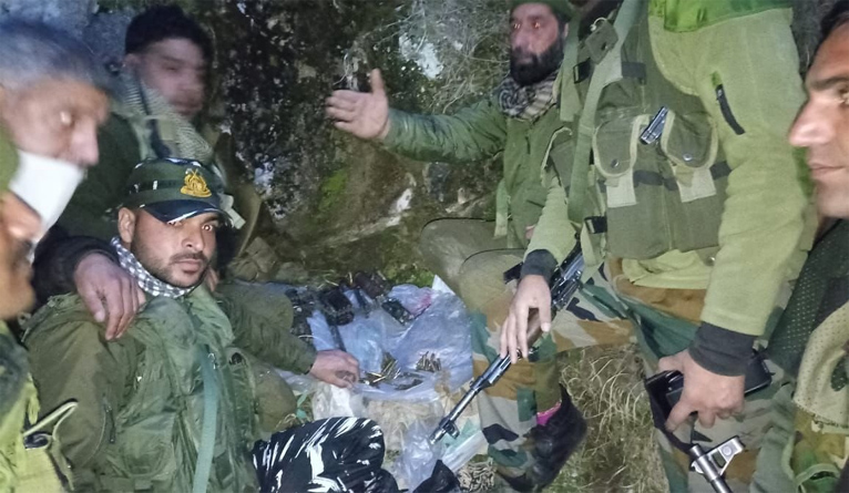 Hideout busted in Kishtwar, arms, ammunition seized