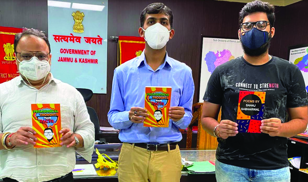 DC Jammu releases two books authored by young writer Sahaj Sabharwal