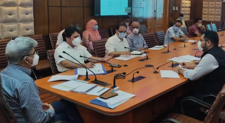 ACS reviews status of implementation of ECRP-II & Oxygen Generation Plants under PM Cares at Srinagar