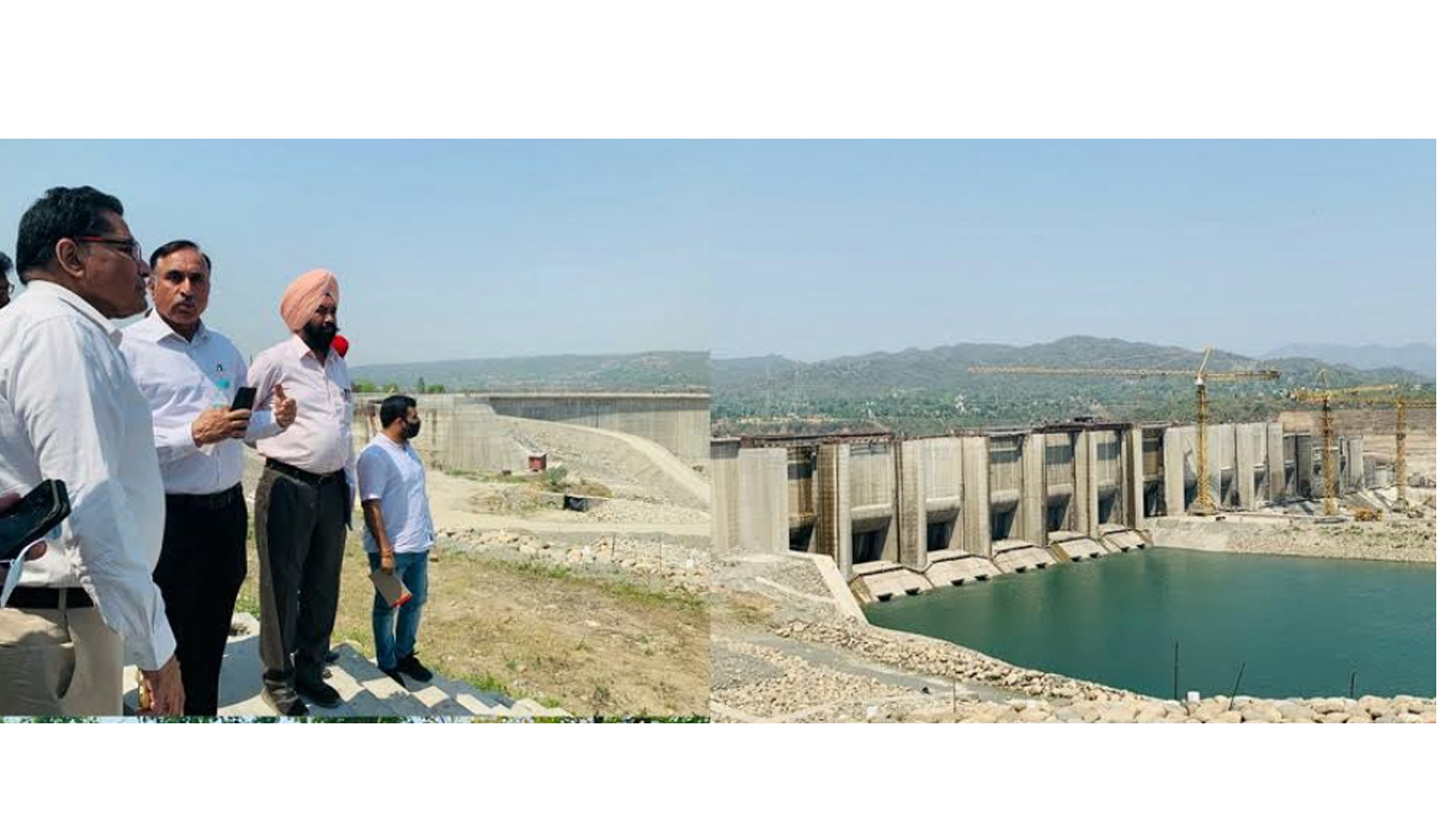 Principal Secretary I&FC inspects Shahpur Kandi dam project