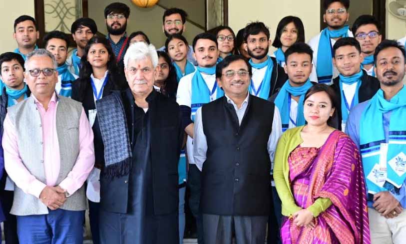 Lt Governor interacts with students from Assam under "Ek Bharat Shreshtha Bharat" initiative