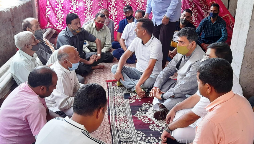 Jugal Kishore MP met with Grenade attack Victim Family at Rajouri