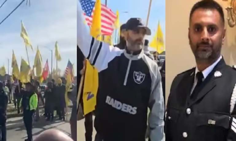 Canadian cop suspended for attending pro-Khalistan protest outside Hindu temple
