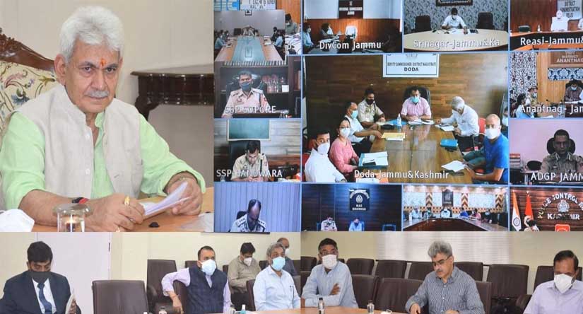 Covid Containment Measures: Lt Governor reviews Covid scenario in series of meetings with Covid Task Force, DCs, SP