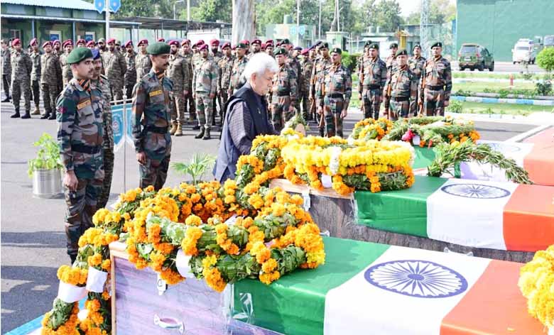 LG Manoj Sinha pays Rich tribute to martyrs of Rajouri attack