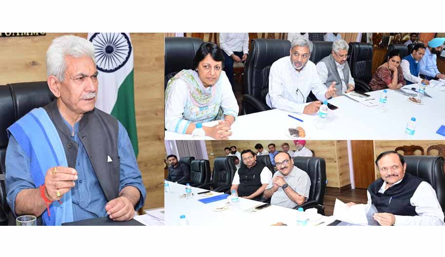 Lt Governor Reviews Implementation of Jal Jeevan Mission & SBM-G with senior officials
