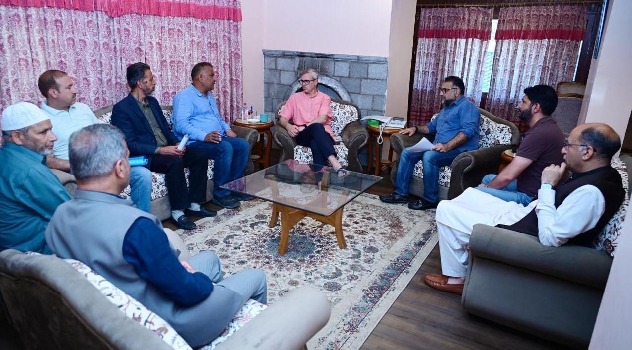 CM Omar Abdullah meets several delegations at his Raabita Office in Srinagar