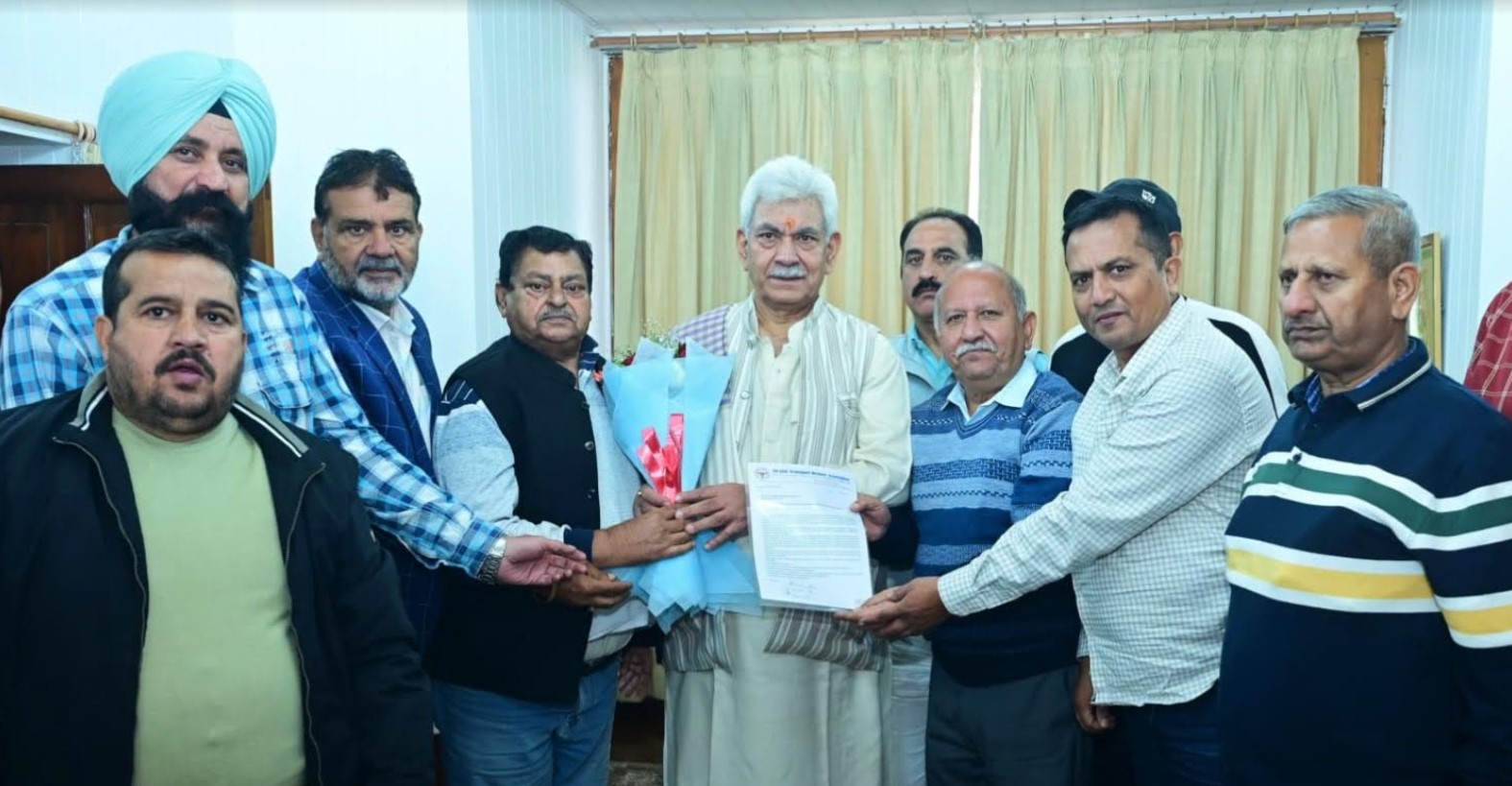 Delegation of All J&K Transport Welfare Association calls on Lt Governor