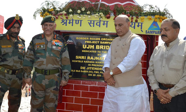 Rajnath Singh dedicates Ujh bridge to Nation