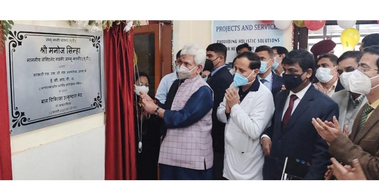 Lt Governor lays foundation stones for various state-of-the-art health infrastructure projects at GMCs, DHs, CHCs & PHCs across the UT