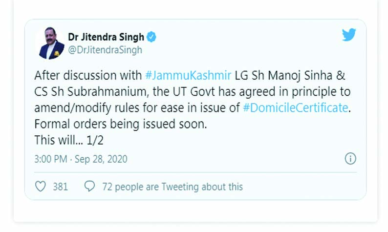 J&K To Ease Rules For Issuance Of Domicile Certificates: Centre