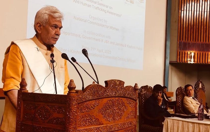 Lt Governor addresses National Seminar on Anti Human Trafficking Awareness by National Commission for Women